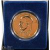 Image 1 : CASED GOLD PLATED IKE DOLLAR.