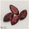 Image 1 : 33) 4 GENUINE GARNETS, MARQUISE 10X15MM, APPROX