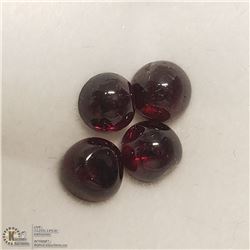 35) GENUINE GARNETS, ROUND CABOCHON, APPROX