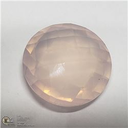 39) GENUINE ROSE QUARTZ, ROUND CHEQUERBOARD,