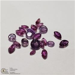 83) GENUINE PINK SAPPHIRES, MARQUISE & ROUNDS,