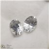 Image 1 : 32) 2 GENUINE COLORLESS TOPAZ, OVAL OPTIC CUT,