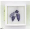 Image 1 : 48) 4 CARVED IOLITES, APPROX 3.4 CTS