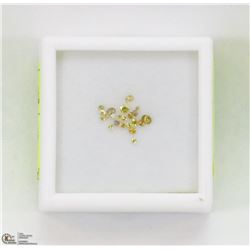 42) GENUINE YELLOW DIAMONDS, ROUND CUT, APPROX