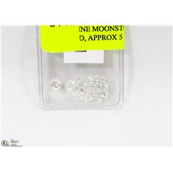 43) GENUINE MOONSTONES, ASSORTED, APPROX 5 CTS