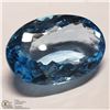 Image 1 : 91) BLUE TOPAZ, OVAL, LARGE STONE, APPROX 30 CTS