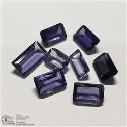 84) GENUINE IOLITES, RECTANGULAR ASSORTED SIZES,