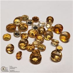 96) GENUINE CITRINES, 2-4MM ROUNDS, APPROX 4 CTS