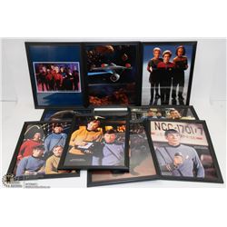 LOT OF 10 FRAMED STAR TREK PICTURES.