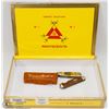 Image 1 : MONTE CRISTO CIGAR BOX WITH 2 POCKET KNIVES AND A