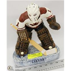 TEAM CANADA GOALIE STATUE.