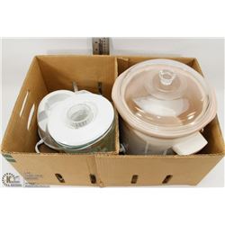 1) ELECTRIC CROCK POT WITH FOOD BLENDER -BOTH WORK