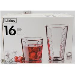 LIBBEY EXCLAMATION GLASSWARE SET