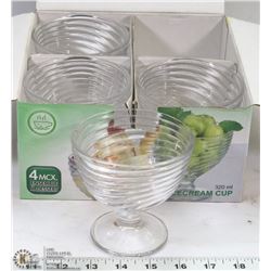 CASE OF NEW 4PCS ICE CREAM CUP 320ml