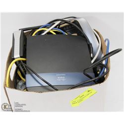 LOT OF 3 ROUTERS & COMPUTER ACCESSORIES