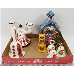 VINTAGE UKRAINIAN NICK NACKS AND COLLECTORS BELLS