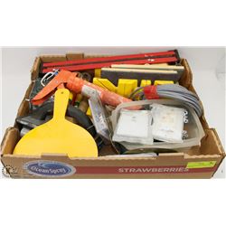FLAT OF ASST HANDYMAN TOOLS & SUPPLIES