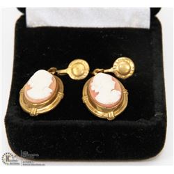 VINTAGE CAMEO PORTRAIT EARRINGS