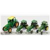 Image 1 : 3 JOHN DEER DIE CAST TRACTORS SOLD WITH