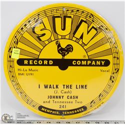 TIN SIGN OF JOHNNY CASH RECORD