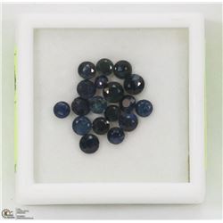11) GENUINE BLUE SAPPHIRES, ROUNDS, APPROX 5 CTS