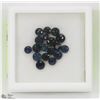 Image 1 : 11) GENUINE BLUE SAPPHIRES, ROUNDS, APPROX 5 CTS
