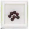 Image 1 : 19) GENUINE GARNETS, ROUND CABOCHON, APPROX 6 CTS