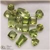 Image 1 : 51) PERIDOTS, ASSORTED SHAPES & SIZES, APPROX