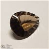 Image 1 : 64) GENUINE SMOKY QUARTZ, OPTIC CUT PEAR, LARGE