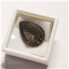 Image 2 : 64) GENUINE SMOKY QUARTZ, OPTIC CUT PEAR, LARGE