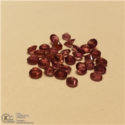 72) GENUINE GARNETS, ASSORTED SHAPES AND SIZES,