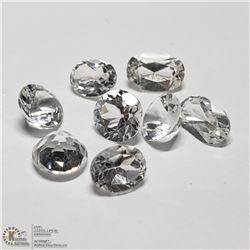 78) 8 COLORLESS TOPAZ, 4 ROUNDS AND 4 OVALS,