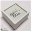 Image 2 : 78) 8 COLORLESS TOPAZ, 4 ROUNDS AND 4 OVALS,
