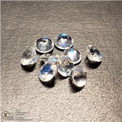 1) GENUINE MOONSTONES, 4MM ROUNDS, APPROX 2 CTS
