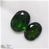 Image 1 : 3) 2 CHROME DIOPSIDES, OVALS, APPROX 3 CTS