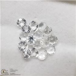 4) GENUINE COLORLESS QUARTZ, 3-4MM ROUNDS, APPROX