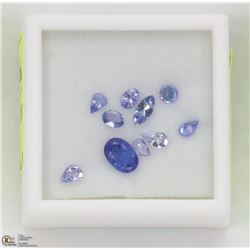 65) GENUINE TANZANITE, ASSORTED SHAPES & SIZES,