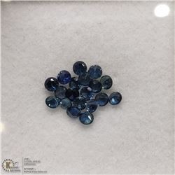 2) GENUINE BLUE SAPPHIRES, DIAMOND CUT, 2-2.5MM,