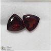 Image 1 : 12) 2 GENUINE GARNETS, TRILLION CUT, APPROX 4 CTS