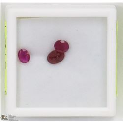 13) NATURAL RUBIES, OVAL, ASST SIZES, APPROX
