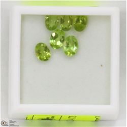 58) 6 PERIDOTS, OVAL, APPROX 4 CTS