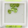 Image 1 : 58) 6 PERIDOTS, OVAL, APPROX 4 CTS