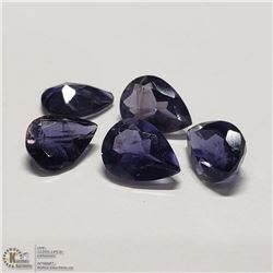 79) GENUINE IOLITES, 6X8MM PEAR, APPROX 4 CTS