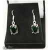 Image 1 : #79-CHROME DIOPSIDE GEMSTONE EARRINGS