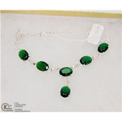 #77-CHROME DIOPSIDE GEMSTONE NECKLACE