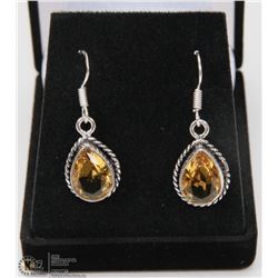 #75-CITRINE GEMSTONE EARRINGS