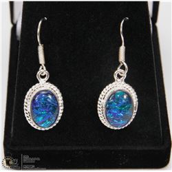#63-AUSTRALIA FIRE OPAL GEMSTONE EARRINGS