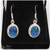 Image 1 : #63-AUSTRALIA FIRE OPAL GEMSTONE EARRINGS
