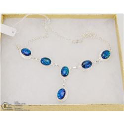 #61-AUSTRALIA FIRE OPAL GEMSTONE NECKLACE
