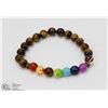 Image 1 : #32-MULTI-COLOR TURQUOISE & AGATE BEAD BRACELET